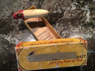 Vintage South Bend Bass Oreno Fishing Lure Antique Tackle Box Bait Musky Walleye