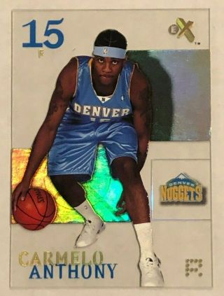 2003 - 04 Fleer E - X Ex Carmelo Anthony 73 Acetate Rc Rookie Card Rare Sp