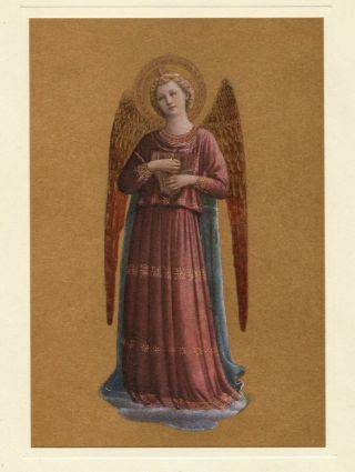Musician Angel W Harp Beato Angelico Italian Renaissance Art Museum Card