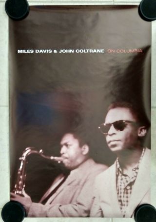 Vintage Miles Davis & John Coltrane 1989 Promo Poster 36 " X 24 " Rare