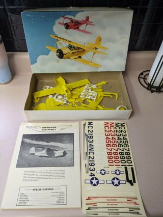 Extremely Rare Beechcraft Staggerwing 1/32 Scale Plastic Model Kit
