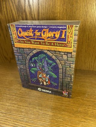 Quest For Glory 1: So You Want To Be A Hero 3.  5 " - Sierra 1992 - Rare
