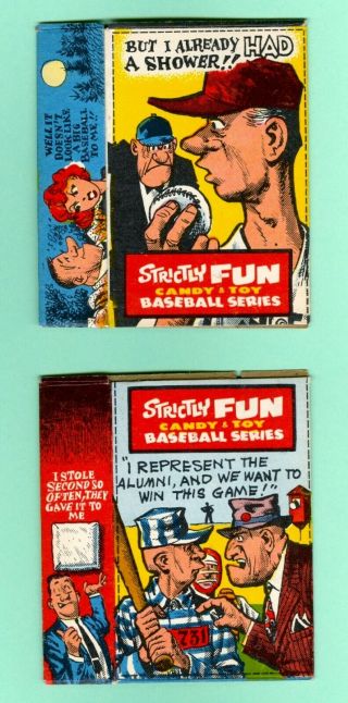 Rare Vintage 1960s Phoenix Candy And Toy Box Baseball Series Strictly Fun Nr/mt