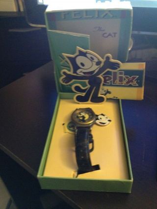 Rare Fossil Felix The Cat Vintage Character Watch Limited Edition W/box
