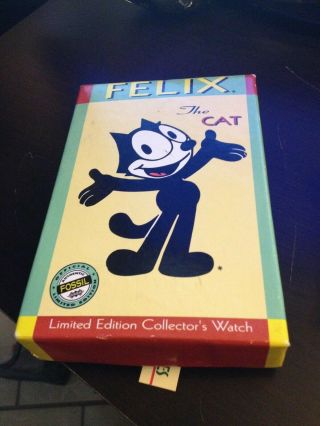 RARE Fossil FELIX THE CAT Vintage Character Watch Limited Edition w/Box 2