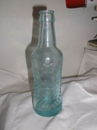 Antique Bludwine Drink Bottle Grn/aqua 6 1/2 Fl Oz A.  G.  W.  69 2 Bludwine Bottling