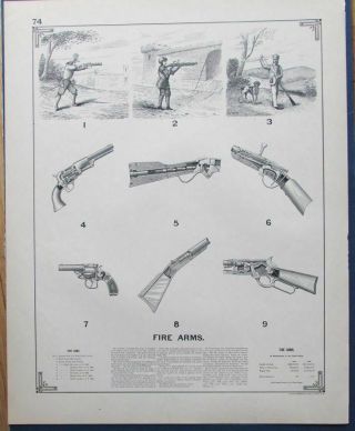 Antique 1892 U.  S Patent Bullets Gun Projectiles Engineer Mechanical Nra