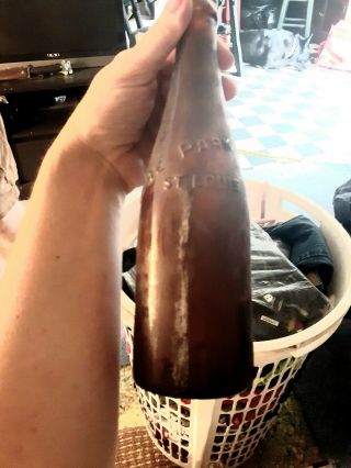 Hyde Park Beer Bottle Amber Colored Antique Embossed
