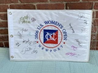 Rare 2006 Us Women’s Open Golf Newport Ri Autographed Official Embroidered Flag