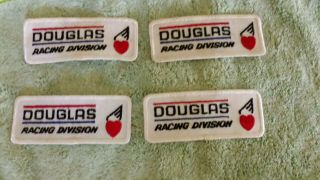 Nos Rare Old Stock Vintage Embroidered " Douglas Racing Division Sew On Patch "