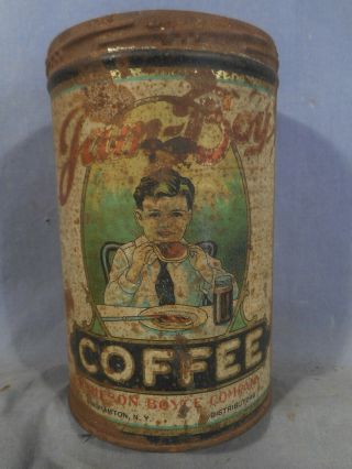 Vintage Jam Boy Rare Brand Coffee Tin Advertising
