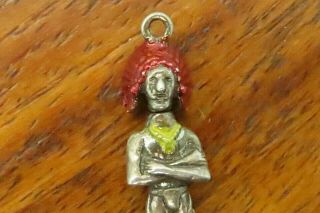 Vintage silver NATIVE AMERICAN INDIAN SQUASH BLOSSOM NECKLACE MOVABLE charm RARE 2