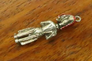Vintage silver NATIVE AMERICAN INDIAN SQUASH BLOSSOM NECKLACE MOVABLE charm RARE 3