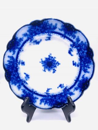 Antique 1891 Kelvin Alfred Meakin Royal Flow Blue Luncheon Plate 8 7/8“w