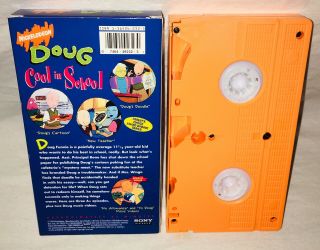 Doug Cool in School VHS Tape W/ Insert VERY RARE Nickelodeon Cartoon Funnie 3