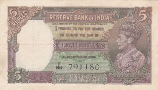 10 Rupees Very Fine Banknote From British India 1937 Pick - 18a Rare Sign:taylor
