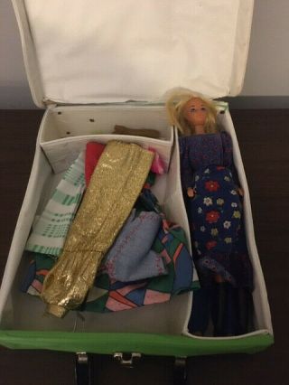 Vintage 1968 The World Of Barbie Doll Case with Barbie,  Ken dolls and clothes 2