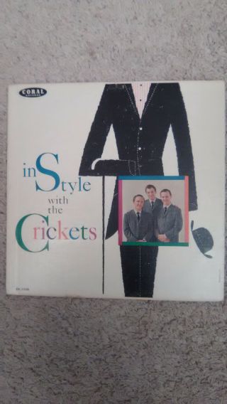 In Style With The Crickets Lp Rare Blue Label Promo Textured Cover