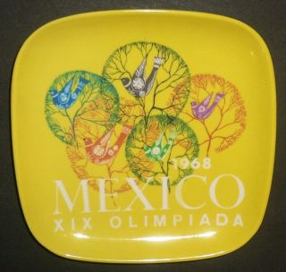 1968 Olympic Games Mexico City Ashtray Artist Poster No9 Very Rare/nice