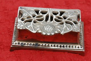 Vintage Brass Art Nouveau / French Rococo Style Double Stamp Box Flower Design