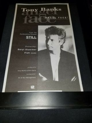 Tony Banks Angel Face Rare Radio Promo Poster Ad Framed 2