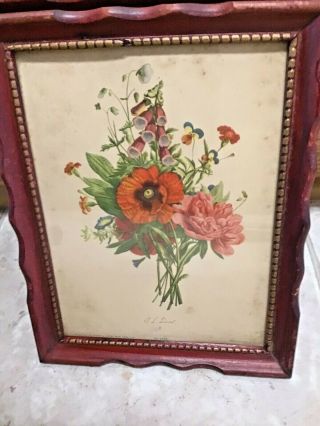 Set Of 3 Vintage Floral Framed Prints Signed Jean Louis Prevost 3