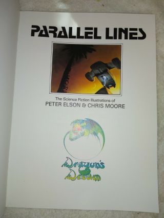 Parallel Lines 1981 Sci - fi Painting Art Book by Peter Elson & Chris Moore Rare 2