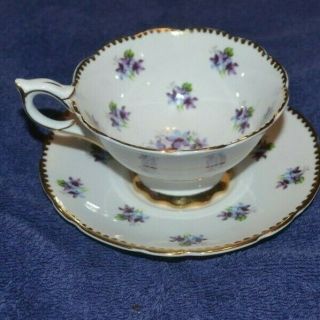 Royal Stafford Bone China England Tea Cup & Saucer Sweet Violets