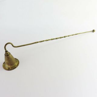 Vintage Brass Candle Snuffer Extinguisher Douter,  Twisted Metal Handle