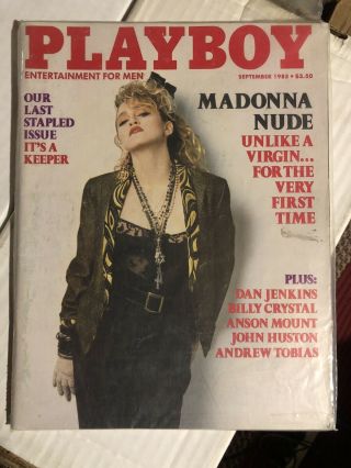 Playboy September 1985 Madonna Last Stapled Issue Brigitte Nielsen Collector
