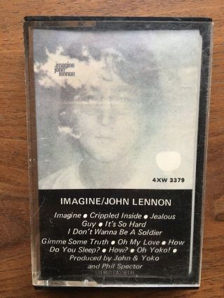 Rare Vintage John Lennon Imagine Cassette Early Release The Beatles Yoko Ono