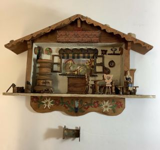 Vintage Wooded 3d Diorama Bavarian Farmhouse - Us - Zone Germany