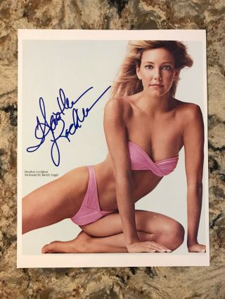 Heather Locklear Autographed Photo “barely Legal” Swimwear.  Rare Collectors Item