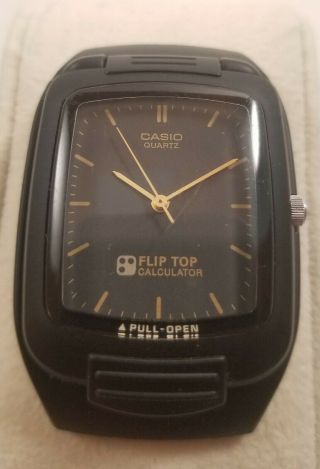Rare Vintage Casio Watch | Ftp - 10 (760) | Flip Top | Calculator | Face Only |