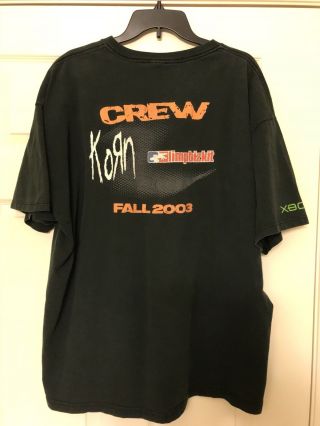 Korn Limp Bizkit 2003 Back 2 Basics Tour Crew Shirt Rare Size Xxl