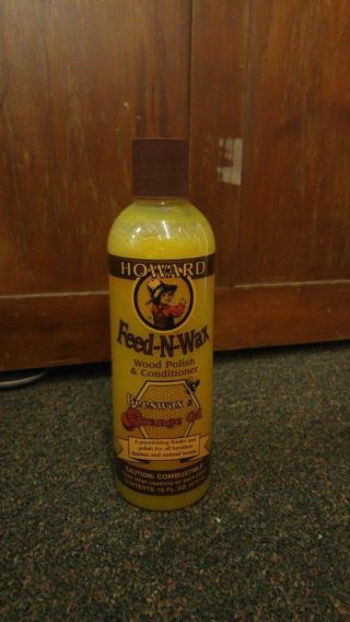 Howard Feed - N - Wax Beeswax & Orange Oil Wood Polish & Conditioner 16oz