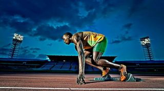 022 Usain Bolt - 100 M Running Jamaica Game Champion Olympic 42 " X24 " Poster