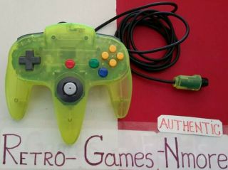 Official Nintendo 64 Controller Lime Green Tight Stick Oem N64 Rare Nus 005 Look