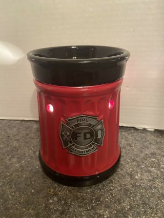 Scentsy Warmer Full - Size Fire Fighter/ Dept - Retired And Rare