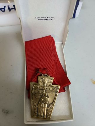 Vintage 1960s Boys Club Of America Bronze Medal With Ribbon And Box.  Rare