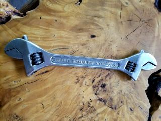 Rare Vintage Diamond Tool Diamalloy Double Ended Adjustable Wrench 6 " By 8 "