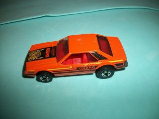 Vtg 1979 Hot Wheels Mattel Mustang Cobra Orange Hong Kong Rare
