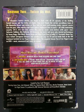 LAS VEGAS Second Season 2 Uncut & Uncensored (3 DISC SET) NBC TV Show Rare USA 2