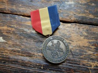 Rare Wwi - Wwii Texas National Guard Faithful Service Medal