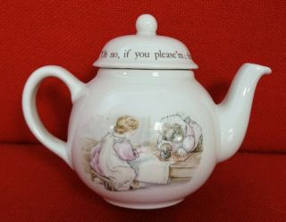 Rare Wedgwood Beatrix Potter Mrs Tiggy Winkle Mini Teapot 1st Quality &