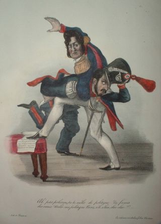 Ang 43 Caricature Rare De Chez Aubert 1832 Louis - Philippe La Punition By ???