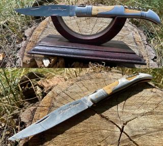 Laguiole Pocket Knife France Wood Metal Old Men 