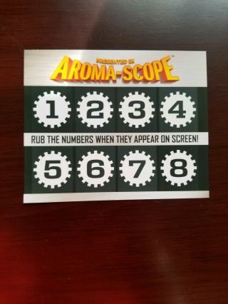 Spy Kids 4d Aroma Scope Card Collectible Movie Give Away Rare Hard To Find