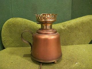 Antique Vintage Copper Oil Lamp Base
