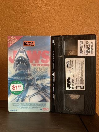 Jaws The Revenge Vhs Cult Horror 80s Rare Baby Shark Turns Angry Shark Bite Time